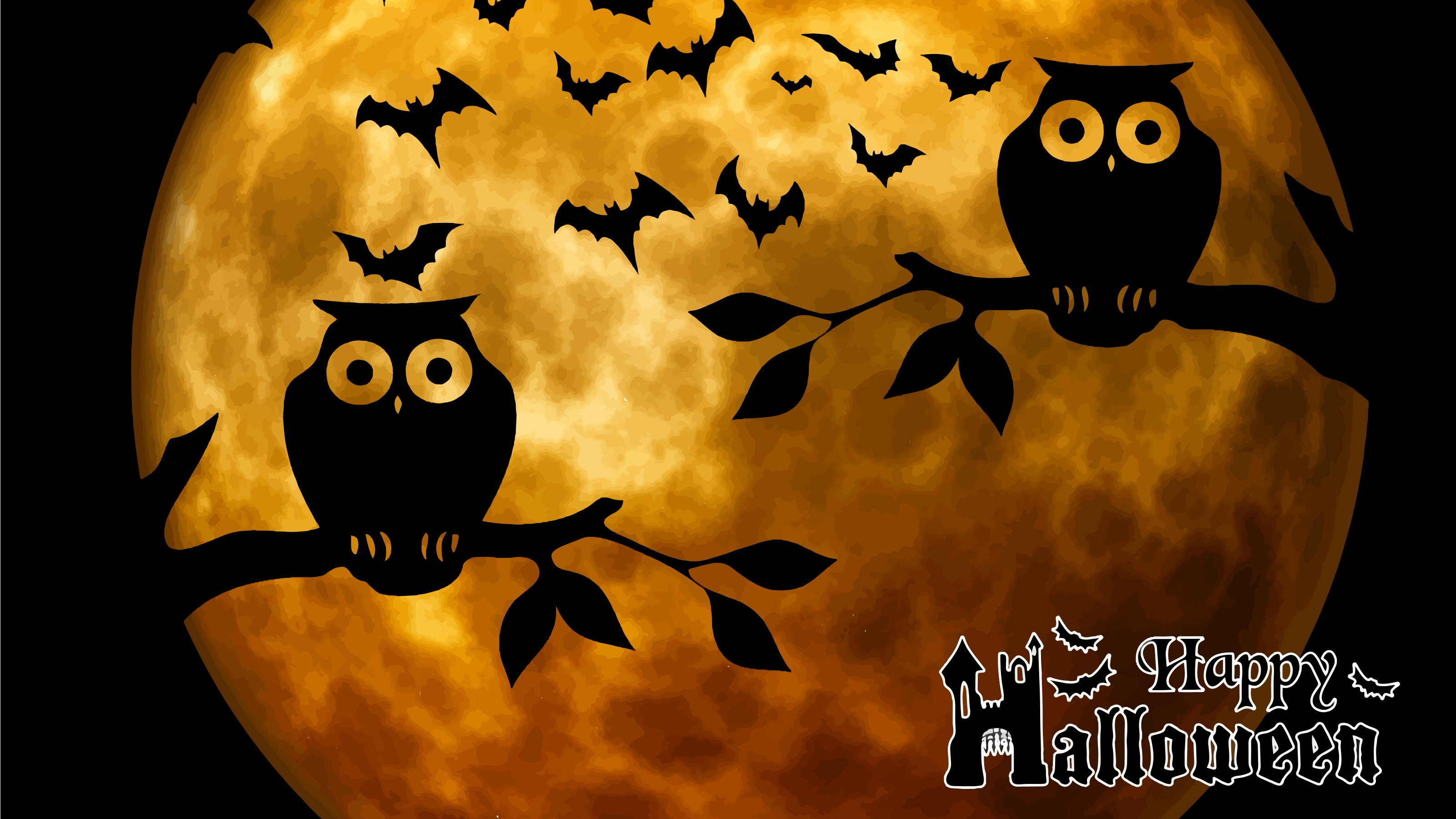 Tapeta, pozad Happy Halloween | 3200x1800 | wallpaper na plochu PC, tabletu 