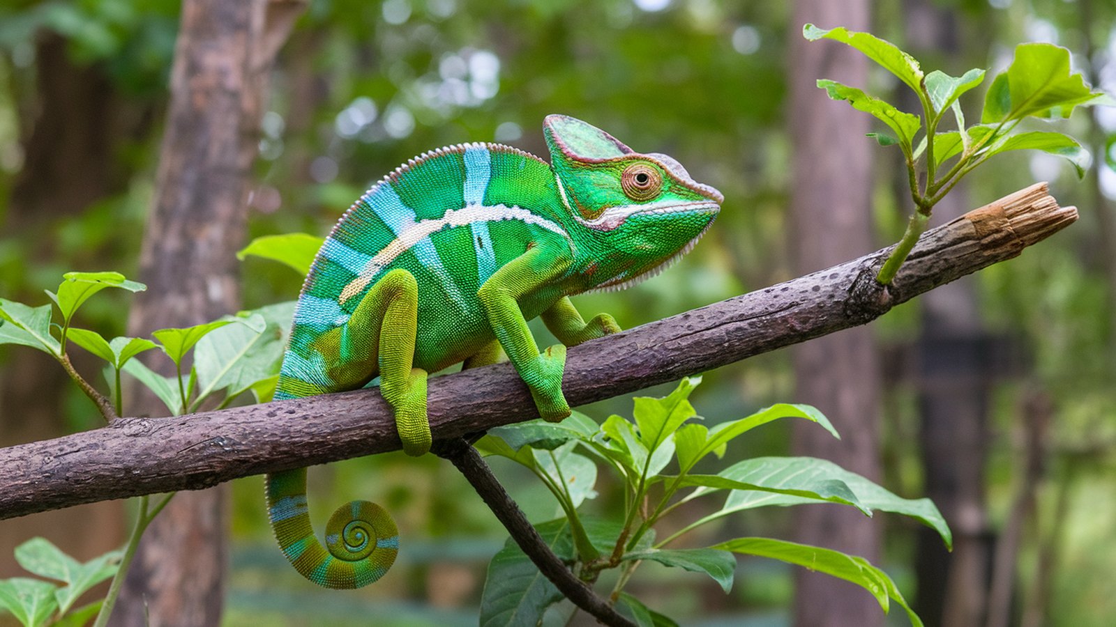 Chameleon Jemensk 1600x900. Tapeta, pozad na plochu PC. Obrzek ke staen zdarma