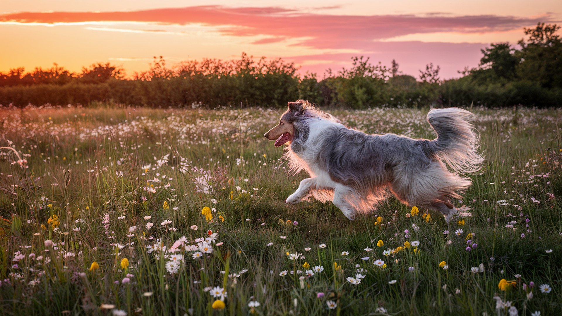 Collie 1920x1080. Potaov tapeta, wallpaper, obrzek zdarma na plochu Windows