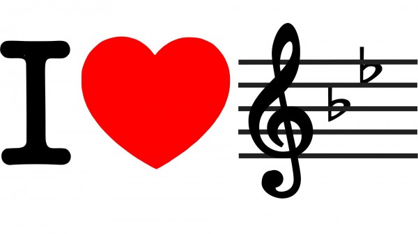 I love music - pozadí na plochu operačního systému zdarma